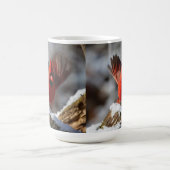 Roter Kardinal im Schnee Kaffeetasse (Mittel)