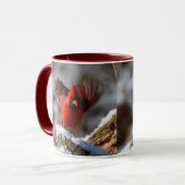 Roter Kardinal im Schnee Tasse (Vorderseite Links)