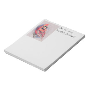 Roter Kardinal im Winter Notizblock