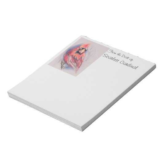 Roter Kardinal im Winter Notizblock (Rotiert)