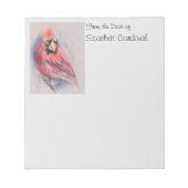 Roter Kardinal im Winter Notizblock (Vorderseite)