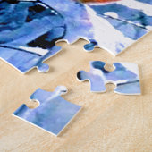 Roter Kardinal im Winterschnee Puzzle (Seite)