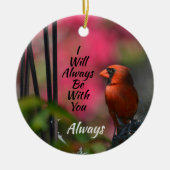 Roter Kardinal immer mit Memorial Keramik Ornament (Vorne)