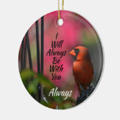 Roter Kardinal immer mit Memorial Keramik Ornament (Links)