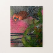 Roter Kardinal in Profilfotografie Puzzle (Vertikal)