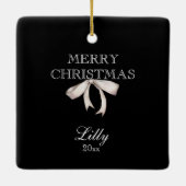 Roter Kardinal, JOACE PEACE LIEBE Editable Christm Keramikornament (Rückseite)