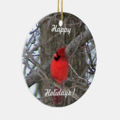 Roter Kardinal Keramik Ornament (Rechts)