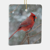 Roter Kardinal Keramikornament (Rechts)