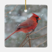 Roter Kardinal Keramikornament (Rückseite)