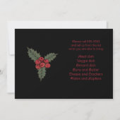 Roter Kardinal-Kranz-Weihnachten Pot Luck-Abendess Einladung (Rückseite)
