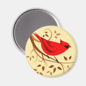 Roter Kardinal Magnet (Vorderseite/Rückseite)