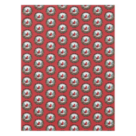 Roter Kardinal mit Stechpalmenbeeren Tischdecke