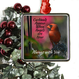 Roter Kardinal Personalisiert Memorial Metal Ornam Ornament Aus Metall