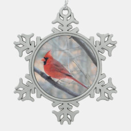 Roter Kardinal Pewter Ornament