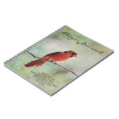 Roter Kardinal Prayer Journal Psalm 27:4 Notizblock (Linke Seite)