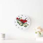 Roter Kardinal Runde Wanduhr (Zuhause)