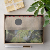 Roter Kardinal Rustikaler Charm Tissue Seidenpapier (Geschenk)