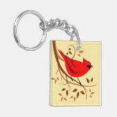 Roter Kardinal Schlüsselanhänger (Vorderseite links)