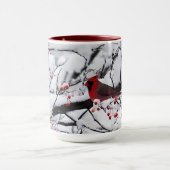 Roter Kardinal Schneebaum Foto Tasse (Zentrum)