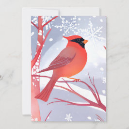 Roter Kardinal | Schöne Aquarellmalerei Feiertagskarte