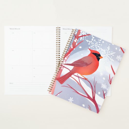 Roter Kardinal | Schöne Aquarellmalerei Planer (Anzeige)