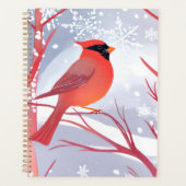 Roter Kardinal | Schöne Aquarellmalerei Planer (Vorderseite)