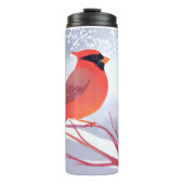 Roter Kardinal | Schöne Aquarellmalerei Thermosbecher (Vorderseite)