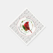 Roter Kardinal Serviette (Ecke)