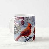 Roter Kardinal Songbirds Kaffeetasse (Vorderseite Links)