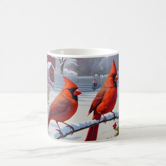 Roter Kardinal Songbirds Kaffeetasse (Mittel)