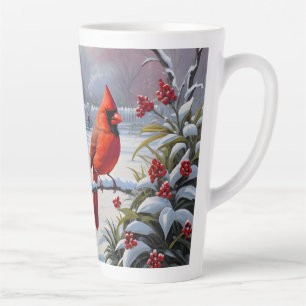 Roter Kardinal Songbirds Milchtasse