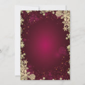 Roter Kardinal Stars Weihnachten Einladung (Rückseite)