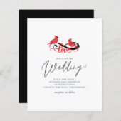 Roter Kardinal Unendlichkeit Liebe Einladung Hochz (Vorne/Hinten)