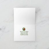 Roter Kardinal Urlaubskarte mit Liebe, Frieden, Ho Karte (Innenseite)