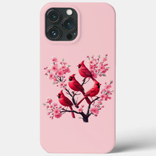 Roter Kardinal Vögel Rosa Kirsche Blossom Tree Bir Case-Mate iPhone Hülle