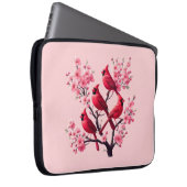 Roter Kardinal Vögel Rosa Kirsche Blossom Tree Bir Laptopschutzhülle (Vorne Rechts)