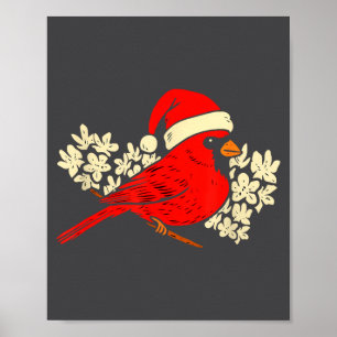 Roter Kardinal-Vogel-Weihnachten-Hässlicher-Weihna Poster