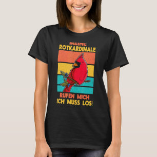Roter Kardinal Vogelbiologe Songbird Garden Ornit T-Shirt