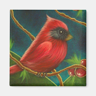 ROTER KARDINAL-VOGELMAGNET MAGNET