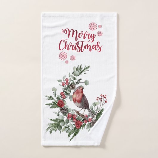 Roter Kardinal Vogelrege Badhandtuch Set (Handtuch)