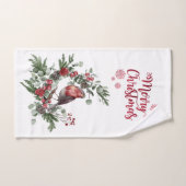 Roter Kardinal Vogelrege Badhandtuch Set (Handtuch)