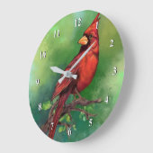 Roter Kardinal-Vogeluhr Große Wanduhr (Winkel)