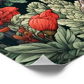 Roter Kardinal, Wall Poster, Kunstillustrierung Poster (Ecke)