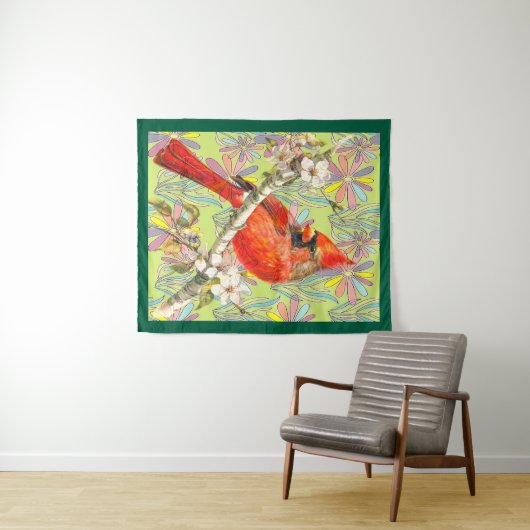 roter Kardinal Wandteppich (Beispiel (Horizontal))