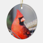 Roter Kardinal Wappen Keramik Ornament (Links)