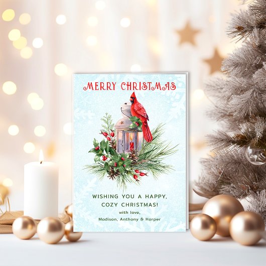 Roter Kardinal Weihnachten Karte