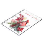 Roter Kardinal Weihnachten Notizblock (Linke Seite)