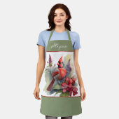 Roter Kardinal Weihnachten Schürze (Getragen)