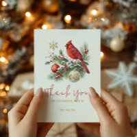 Roter Kardinal-Weihnachtsstrauß mit personalisiert