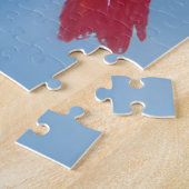 Roter Kardinal | Winter-Aquarell-Feiertag Puzzle (Seite)